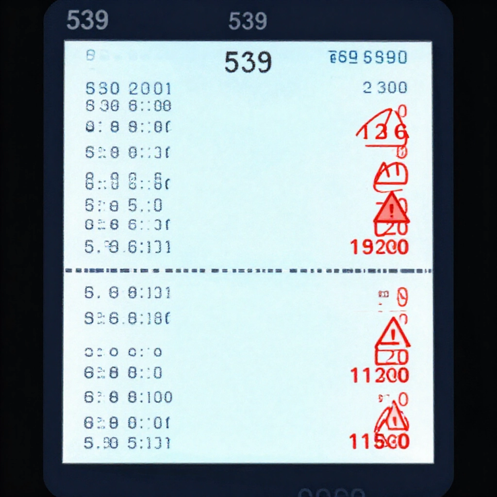 Screenshot of real 539 three tail ticket with timestamps, serials, odds and scam alert icons on dark UI