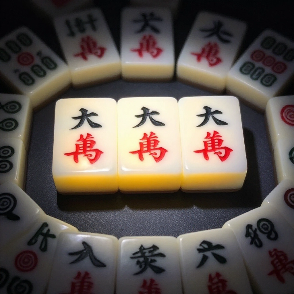 天九牌至尊寶特寫，丁三跟二四這對廢牌組合閃耀光芒，周圍小對子黯然失色，戲劇性燈光強調最強王牌