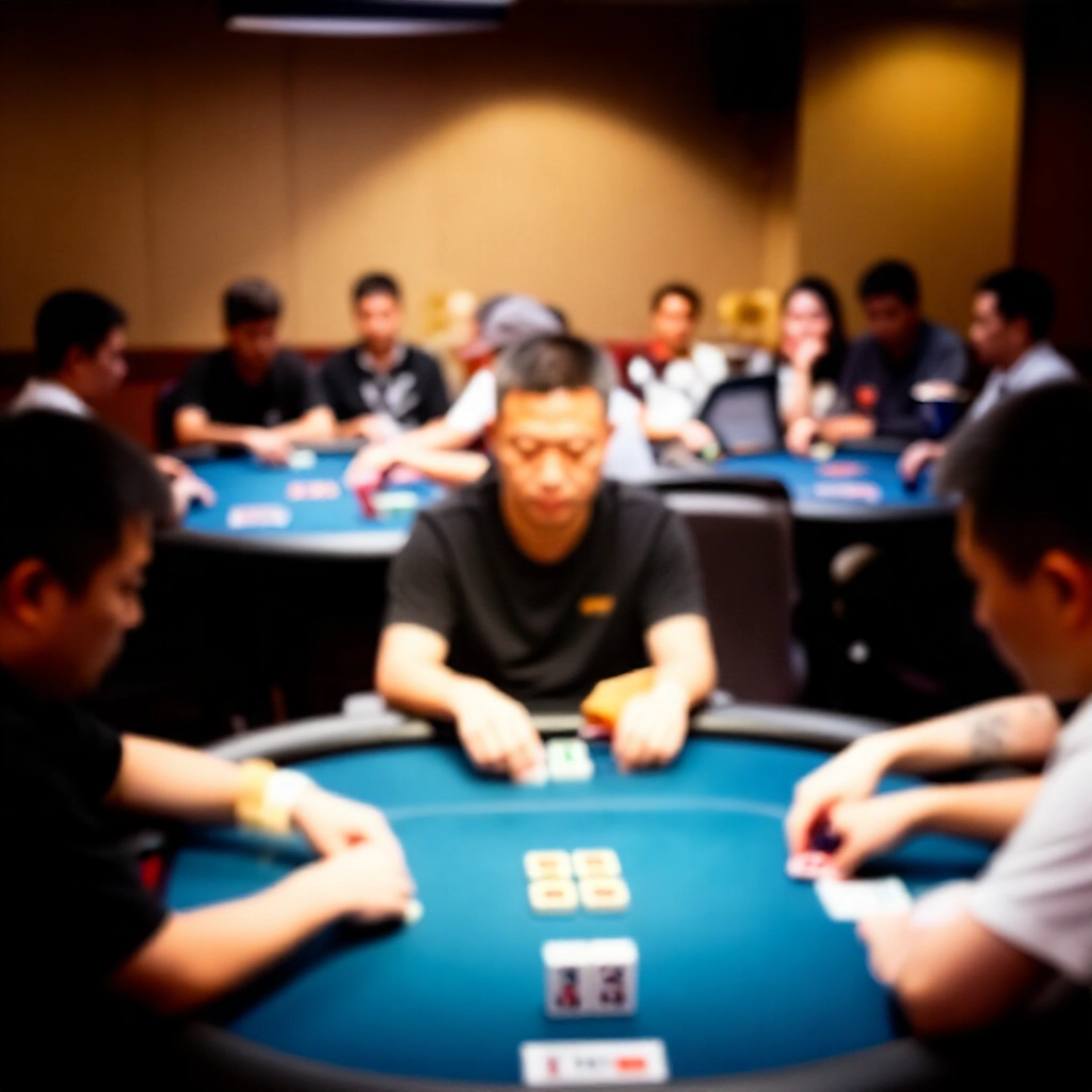 台灣合法撲克協會賽事室，有組織錦標賽設置，玩家公平競爭無現金兌換標示，強調技能遊戲專業燈光自信表情倫理競爭氛圍